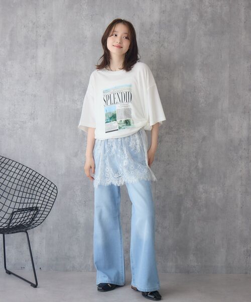 RETRO GIRL(レトロガール)の「cityフォトBIGTEE(Tシャツ/カットソー・レディース・チャコールグレー/グリーン/ホワイト・FREE)」の20枚目の写真