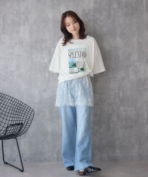 RETRO GIRL(レトロガール)の「cityフォトBIGTEE(Tシャツ/カットソー・レディース・チャコールグレー/グリーン/ホワイト・FREE)」の21枚目の写真