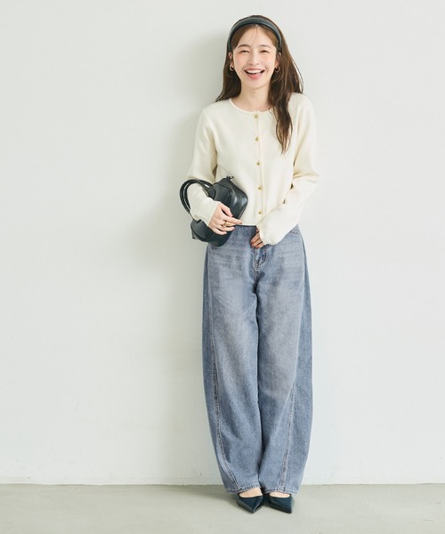 coca(coca)(コカ)の「カーブデニムパンツ(デニムパンツ・レディース・インディゴブルー/ブルー・S/L/M)」の11枚目の写真