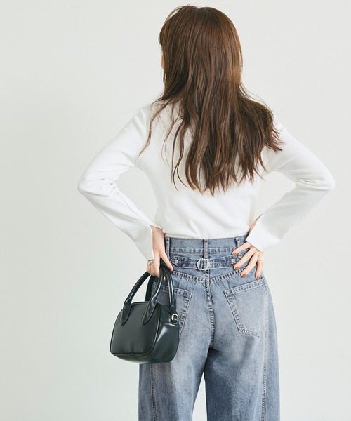 coca(coca)(コカ)の「カーブデニムパンツ(デニムパンツ・レディース・インディゴブルー/ブルー・S/L/M)」の10枚目の写真
