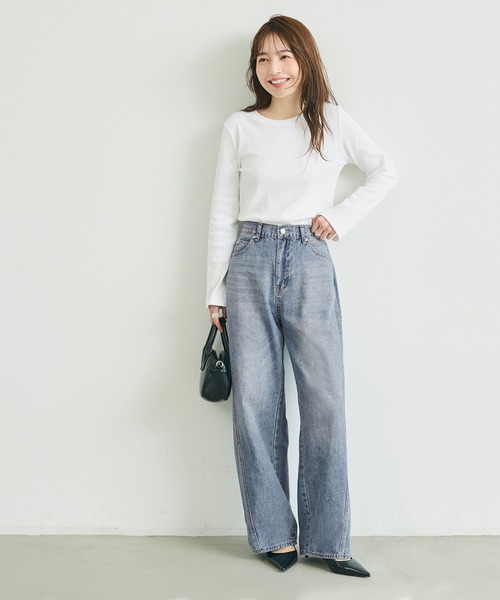 coca(coca)(コカ)の「カーブデニムパンツ(デニムパンツ・レディース・インディゴブルー/ブルー・S/L/M)」の8枚目の写真