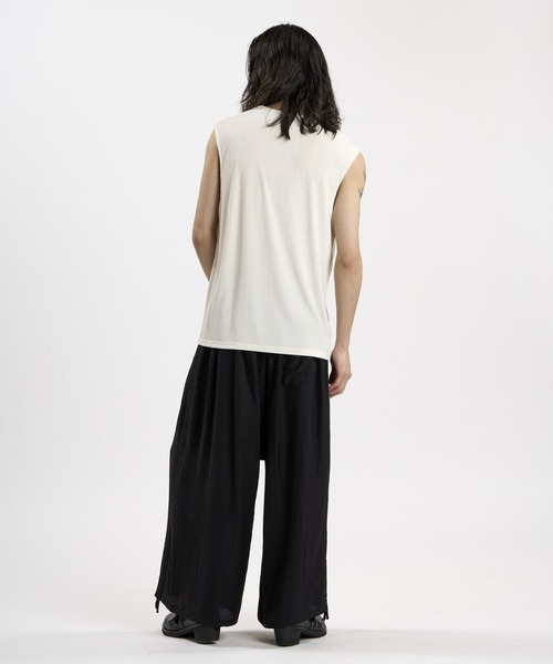 NO ID.（ノーアイディ）の「【NO ID.】 Layered C/N Pullover / レイヤードクルーネックプルオーバー（Tシャツ/カットソー・メンズ・グレー/ブラック/ホワイト・ONE SIZE）」の7枚目の写真