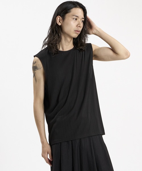 NO ID.（ノーアイディ）の「【NO ID.】 Layered C/N Pullover / レイヤードクルーネックプルオーバー（Tシャツ/カットソー・メンズ・グレー/ブラック/ホワイト・ONE SIZE）」の19枚目の写真