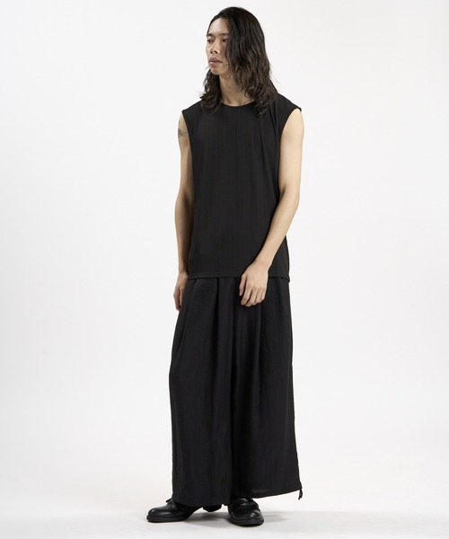 NO ID.（ノーアイディ）の「【NO ID.】 Layered C/N Pullover / レイヤードクルーネックプルオーバー（Tシャツ/カットソー・メンズ・グレー/ブラック/ホワイト・ONE SIZE）」の14枚目の写真