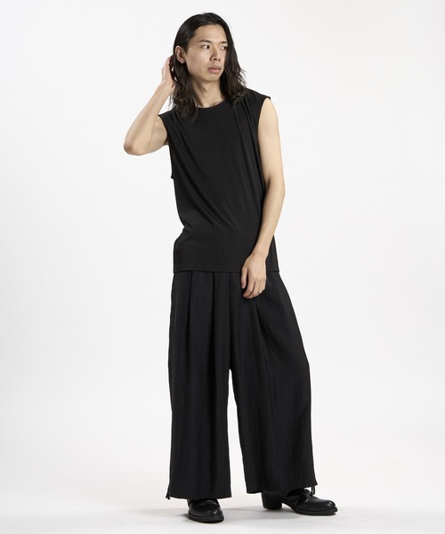 NO ID.（ノーアイディ）の「【NO ID.】 Layered C/N Pullover / レイヤードクルーネックプルオーバー（Tシャツ/カットソー・メンズ・グレー/ブラック/ホワイト・ONE SIZE）」の15枚目の写真