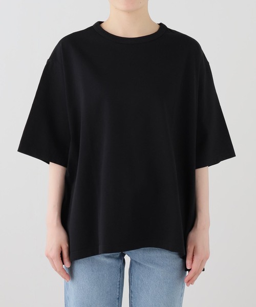JOURNAL STANDARD LUXE（ジャーナルスタンダード　ラックス）の「バスクジャージ サイドタックプルオーバー（Tシャツ/カットソー・レディース・ホワイト/ブラック/ブラック系その他・FREE）」の7枚目の写真