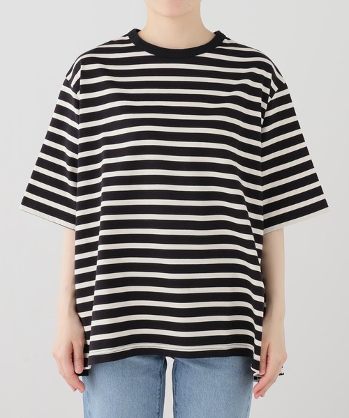 JOURNAL STANDARD LUXE(ジャーナルスタンダード ラックス)の「バスクジャージ サイドタックプルオーバー(Tシャツ/カットソー・レディース・ホワイト/ブラック/ブラック系その他・FREE)」の17枚目の写真