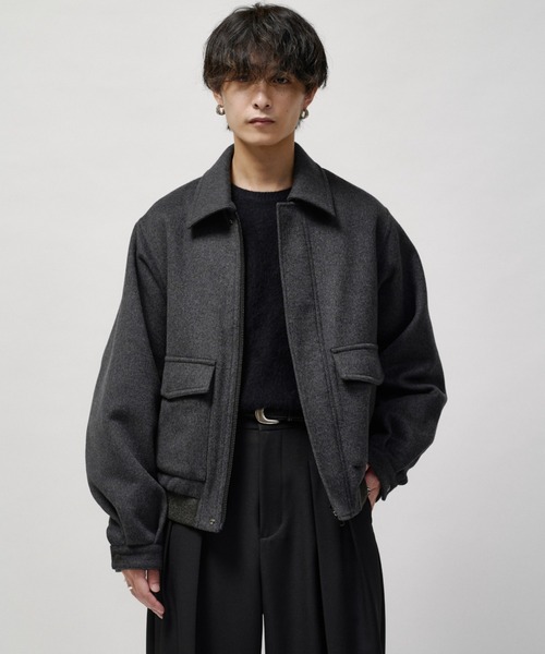 Lui's(ルイス)の「ビーバーメルトン A2ジャケット(ブルゾン・メンズ・ブラウン/グレー/ブラック/チャコールグレー・M/S)」の12枚目の写真