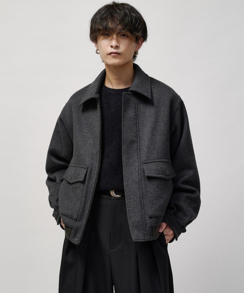 Lui's(ルイス)の「ビーバーメルトン A2ジャケット(ブルゾン・メンズ・ブラウン/グレー/ブラック/チャコールグレー・M/S)」の13枚目の写真