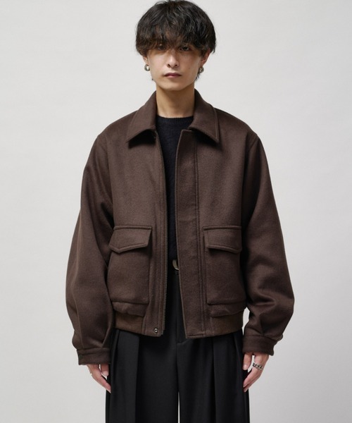 Lui's(ルイス)の「ビーバーメルトン A2ジャケット(ブルゾン・メンズ・ブラウン/グレー/ブラック/チャコールグレー・M/S)」の19枚目の写真