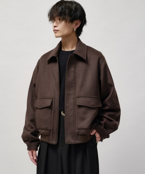 Lui's(ルイス)の「ビーバーメルトン A2ジャケット(ブルゾン・メンズ・ブラウン/グレー/ブラック/チャコールグレー・M/S)」の21枚目の写真