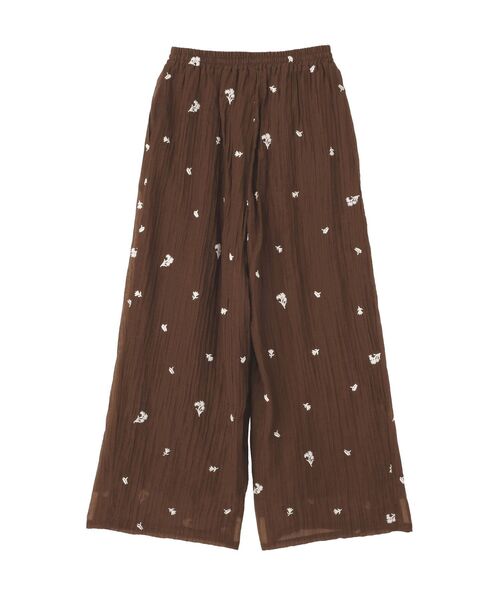 Green Parks(グリーンパークス)の「花柄刺繍ワイドパンツ(その他パンツ・レディース・アイボリー/ブラウン・FREE)」の19枚目の写真