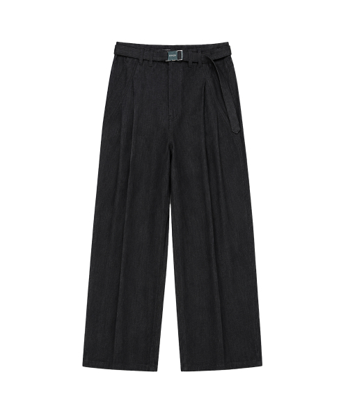 SYNQIA(シンキア)の「カーブドプリーツデニムトラウザー ブラック(デニムパンツ・メンズ・その他・SMALL/MEDIUM/LARGE)」の3枚目の写真