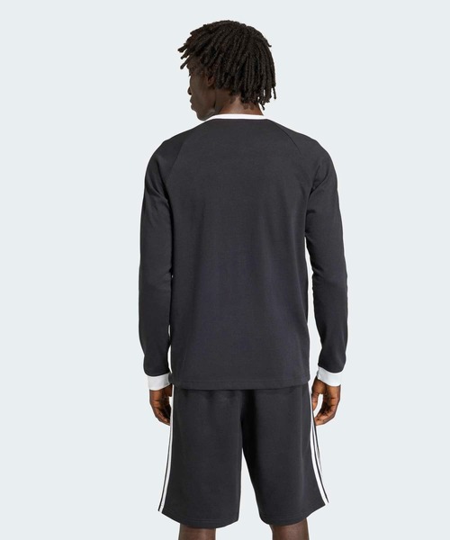 adidas(アディダス)の「スリーストライプス ロングスリーブ Tシャツ / ロンT / アディダスオリジナルス adidas Originals(Tシャツ/カットソー・メンズ・ブラック・SMALL/X-LARGE/MEDIUM/LARGE/X-SMALL/XX-SMALL/3XL/XX-LARGE)」の4枚目の写真