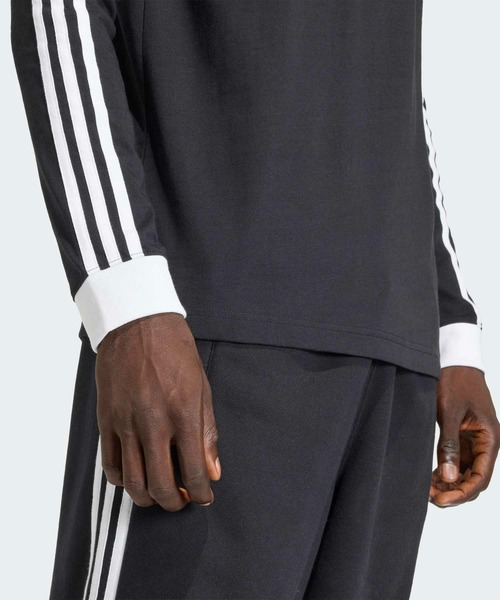 adidas(アディダス)の「スリーストライプス ロングスリーブ Tシャツ / ロンT / アディダスオリジナルス adidas Originals(Tシャツ/カットソー・メンズ・ブラック・SMALL/X-LARGE/MEDIUM/LARGE/X-SMALL/XX-SMALL/3XL/XX-LARGE)」の6枚目の写真