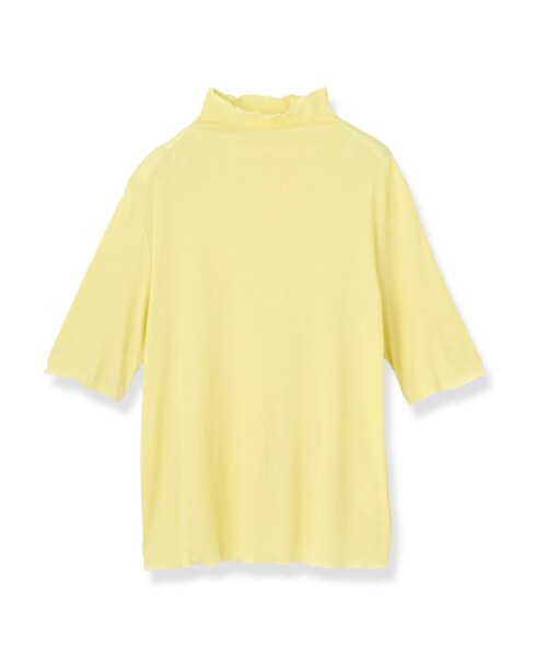 UNTITLED(アンタイトル)の「シアーテレコハイネックトップス(Tシャツ/カットソー・レディース・サックスブルー/オフホワイト/ブラック/ライトイエロー系/ピンク/ライトグリーン/チャコールグレー・02/04/48/50/00/44)」の8枚目の写真