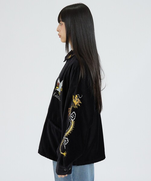THRIFTY LOOK(スリフティールック)の「【THRIFTY LOOK / スリフティールック】OKINAWA SOUVENIR JACKET / オキナワ / スーベニアジャケット(ブルゾン・メンズ・ブラック系その他2・L/M)」の3枚目の写真