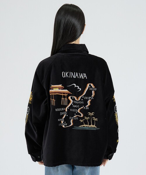 THRIFTY LOOK(スリフティールック)の「【THRIFTY LOOK / スリフティールック】OKINAWA SOUVENIR JACKET / オキナワ / スーベニアジャケット(ブルゾン・メンズ・ブラック系その他2・L/M)」の4枚目の写真