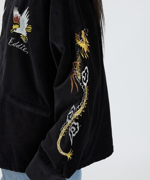 THRIFTY LOOK(スリフティールック)の「【THRIFTY LOOK / スリフティールック】OKINAWA SOUVENIR JACKET / オキナワ / スーベニアジャケット(ブルゾン・メンズ・ブラック系その他2・L/M)」の7枚目の写真