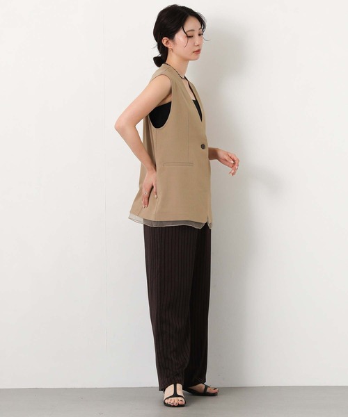 Gready Brilliant(グレディブリリアン)の「ストライプサテンストレート(その他パンツ・レディース・ブラウン/ワイン・38)」の4枚目の写真
