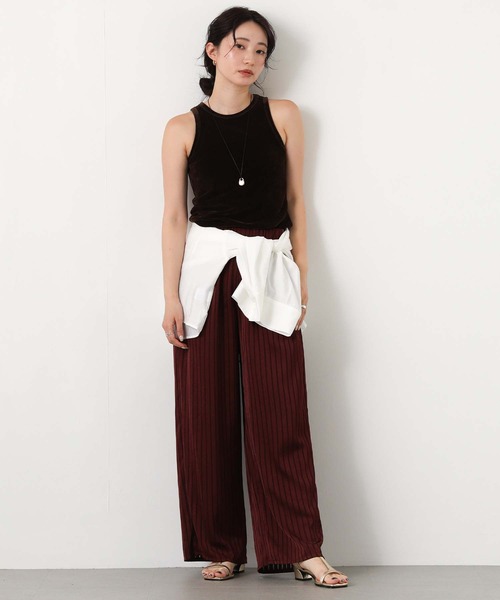 Gready Brilliant(グレディブリリアン)の「ストライプサテンストレート(その他パンツ・レディース・ブラウン/ワイン・38)」の12枚目の写真