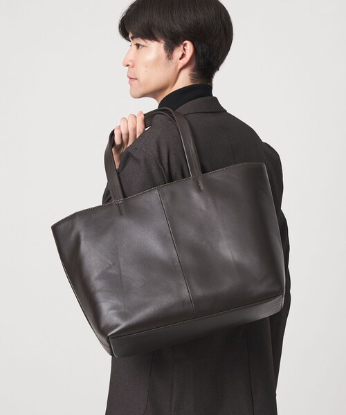 green label relaxing(グリーンレーベルリラクシング)の「GLR ファンクショナル V3 レザー トートバッグ(トートバッグ・メンズ・ネイビー/ダークブラウン/ブラック・FREE)」の6枚目の写真