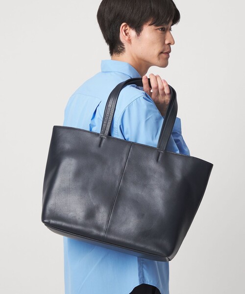 green label relaxing(グリーンレーベルリラクシング)の「GLR ファンクショナル V3 レザー トートバッグ(トートバッグ・メンズ・ネイビー/ダークブラウン/ブラック・FREE)」の7枚目の写真