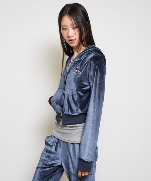 WHO'S WHO gallery(フーズフーギャラリー)の「【26AW LOOK掲載品番】ベロアインクドチビパーカー(パーカー・レディース・ブラウン/ピンク/ブルー・FREE)」の19枚目の写真