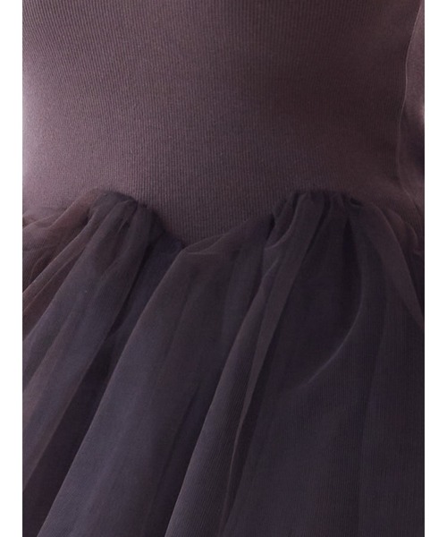 etre loin(エトルワン)の「Volume tulle skirt tank dress / ボリュームチュールスカートタンクワンピース(ワンピース・レディース・グレー/ブラウン/ブラック・M)」の16枚目の写真