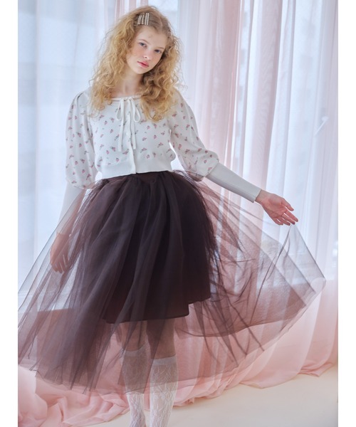 etre loin(エトルワン)の「Volume tulle skirt tank dress / ボリュームチュールスカートタンクワンピース(ワンピース・レディース・グレー/ブラウン/ブラック・M)」の8枚目の写真