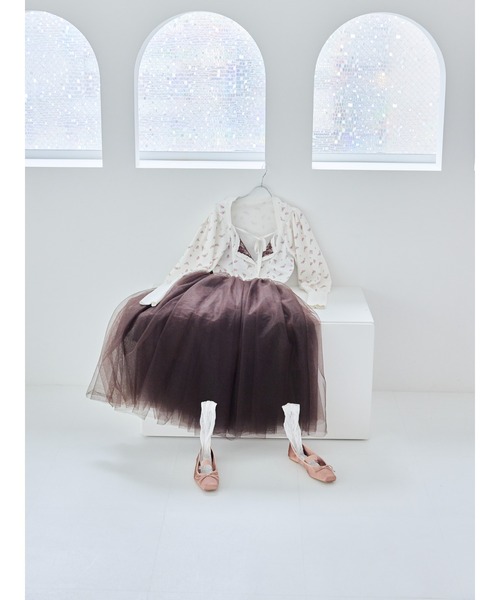 etre loin(エトルワン)の「Volume tulle skirt tank dress / ボリュームチュールスカートタンクワンピース(ワンピース・レディース・グレー/ブラウン/ブラック・M)」の11枚目の写真
