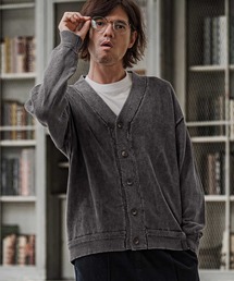 mcg3866-Faded Wash V Neck Knit Cardigan ニットカーディガン(PF-262-015)