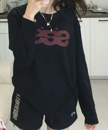 SSSプリント 長袖トップス ロンT