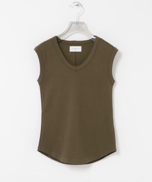 URBAN RESEARCH(アーバンリサーチ)の「new basic BABY SKIN SLEEVELESS(タンクトップ・レディース・オフホワイト/カーキ/ネイビー・FREE)」の2枚目の写真