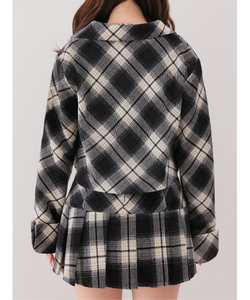 M me eme(エムミーエメ)の「Check shirt collar cropped jacket(eme10865)(その他アウター・レディース・ブラウン/ブラック・FREE)」の14枚目の写真