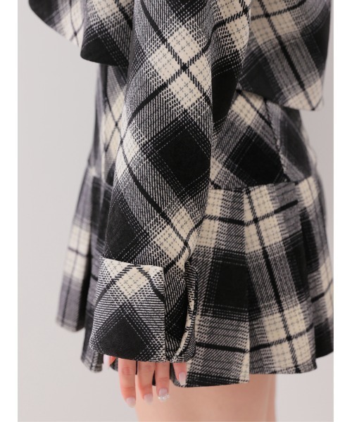 M me eme(エムミーエメ)の「Check shirt collar cropped jacket(eme10865)(その他アウター・レディース・ブラウン/ブラック・FREE)」の16枚目の写真