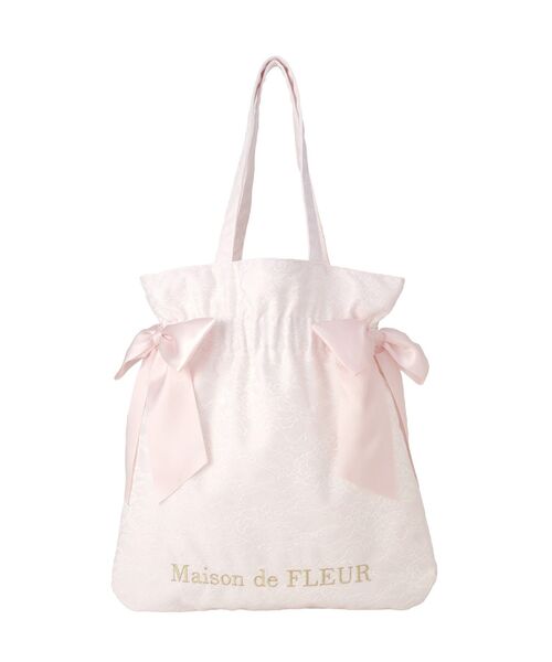 Maison de FLEUR(メゾンドフルール)の「レースダブルリボントートバッグ(トートバッグ・レディース・ライトピンク・FREE)」の19枚目の写真