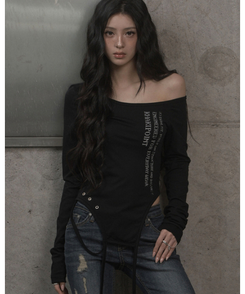 KHAKIPOINT(カーキポイント)の「Extended Strap Top (black)(Tシャツ/カットソー・レディース・その他・FREE)」の1枚目の写真