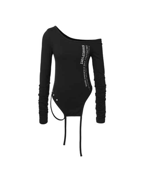 KHAKIPOINT(カーキポイント)の「Extended Strap Top (black)(Tシャツ/カットソー・レディース・その他・FREE)」の2枚目の写真