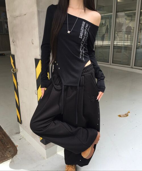 KHAKIPOINT(カーキポイント)の「Extended Strap Top (black)(Tシャツ/カットソー・レディース・その他・FREE)」の4枚目の写真