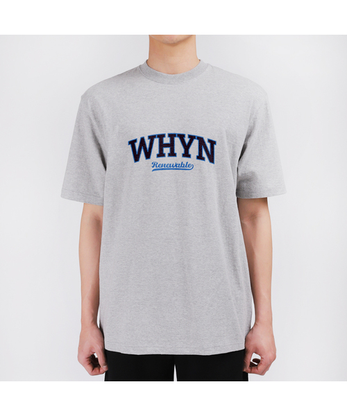 WHYN(ワイエヌ)の「ブルークラブ 半袖Tシャツ F05BRD_WBX11054(Tシャツ/カットソー・メンズ・グレー系その他/ブラック/ブルー/ホワイト・M/S/XL/L)」の1枚目の写真