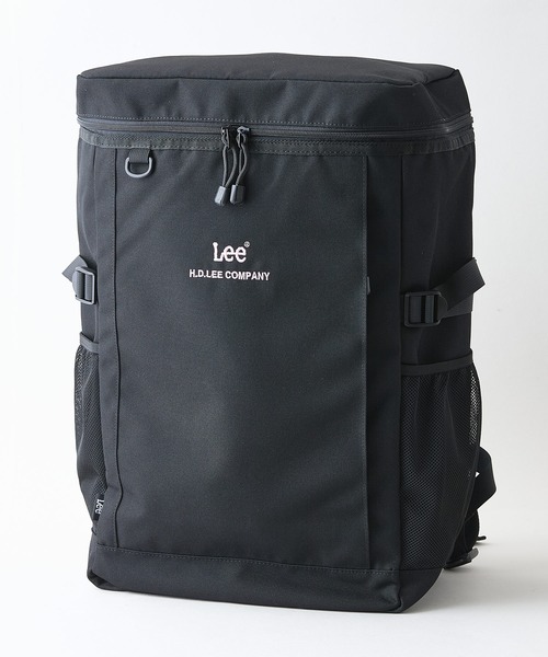 Lee(リー)の「【Lee/リー】【容量29L 撥水ポリエステル素材を使用】ボックスリュックB 大容量 通勤 通学 部活 アウトドア Dカン付き(バックパック/リュック・レディース・ホワイト/ピンク/ライトグリーン・FREE)」の3枚目の写真