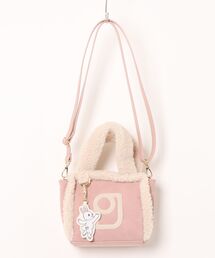 【PAUL & JOE ACCESSOIRES /ポール アンド ジョー アクセソワ 】 FUR ANIMAL チャーム付きムートントートバッグ