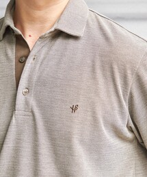 【WEB限定】〈吸水速乾・手洗い可能〉シャンブレー レギュラー ロングスリーブ ポロシャツ