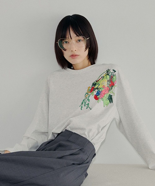 studio CLIP(スタディオクリップ)の「【嬉々!!CREATIVE×daily CLIP】オートミール長袖Tシャツ(Tシャツ/カットソー・レディース・オフホワイト/ホワイト・FREE)」の1枚目の写真