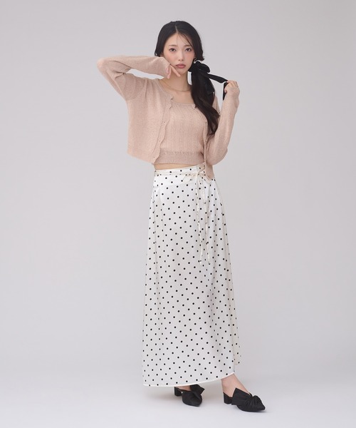 Ambre Neige(アンブルネージュ)の「sequins knit ensemble / スパンコールニットアンサンブル(カーディガン/ボレロ・レディース・グレー/アイボリー/ピンクベージュ・FREE)」の14枚目の写真