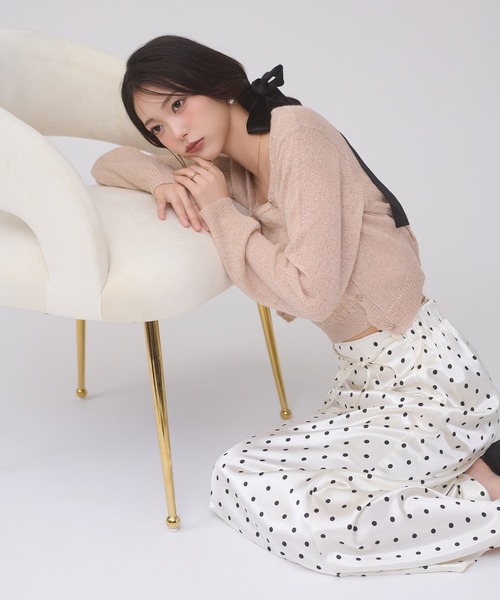 Ambre Neige(アンブルネージュ)の「sequins knit ensemble / スパンコールニットアンサンブル(カーディガン/ボレロ・レディース・グレー/アイボリー/ピンクベージュ・FREE)」の18枚目の写真