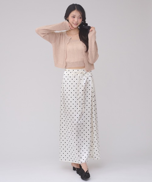Ambre Neige(アンブルネージュ)の「sequins knit ensemble / スパンコールニットアンサンブル(カーディガン/ボレロ・レディース・グレー/アイボリー/ピンクベージュ・FREE)」の13枚目の写真