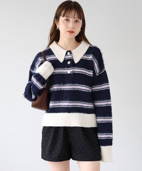 tiptop(ティップトップ)の「起毛ニットポロ(ニット/セーター・レディース・ネイビー系/アイボリー/チャコールグレー/ブラウン系その他・FREE)」の16枚目の写真