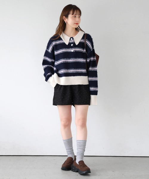 tiptop(ティップトップ)の「起毛ニットポロ(ニット/セーター・レディース・ネイビー系/アイボリー/チャコールグレー/ブラウン系その他・FREE)」の21枚目の写真